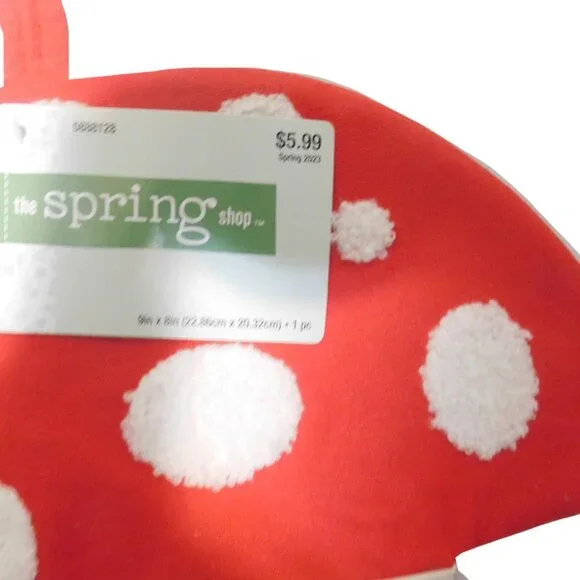 Mushroom Cotton Pot Holder(8"x9") RED & WHITE with salt & Pepper Shaker set - Picture 4 of 8